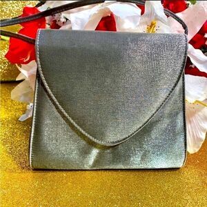 SILVER EVENING BAG NWOT 